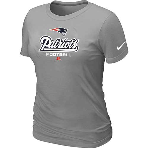 Cheap Women Nike New England Patriots L.Grey Critical Victory NFL Football T-Shirt