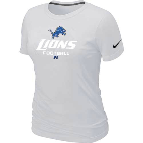 Cheap Women Nike Detroit Lions White Critical Victory NFL Football T-Shirt