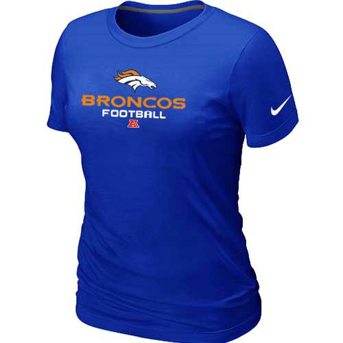 Cheap Women Nike Denver Broncos Blue Critical Victory NFL Football T-Shirt