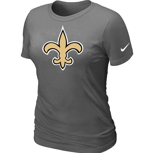 Cheap Women Nike New Orleans Saints D.Grey Logo NFL Football T-Shirt