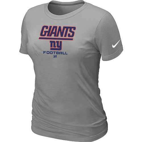 Cheap Women Nike New York Giants L.Grey Critical Victory NFL Football T-Shirt