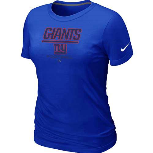 Cheap Women Nike New York Giants Blue Critical Victory NFL Football T-Shirt