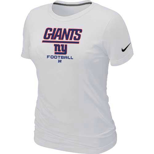 Cheap Women Nike New York Giants White Critical Victory NFL Football T-Shirt