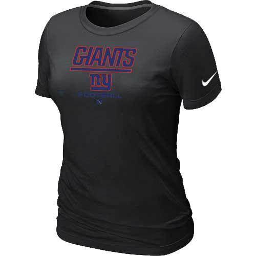 Cheap Women Nike New York Giants Black Critical Victory NFL Football T-Shirt