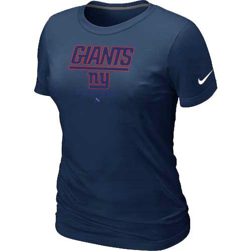 Cheap Women Nike New York Giants D.Blue Critical Victory NFL Football T-Shirt