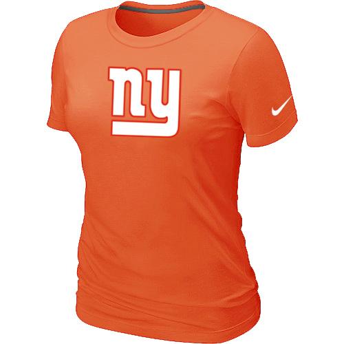 Cheap Women Nike New York Giants Orange Logo NFL Football T-Shirt
