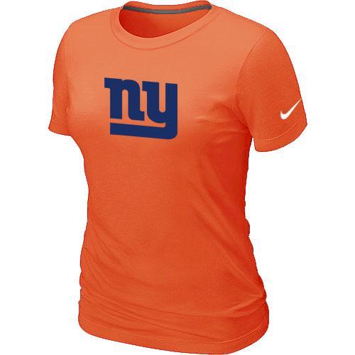 Cheap Women Nike New York Giants Sideline Legend Authentic Logo Orange NFL Football T-Shirt