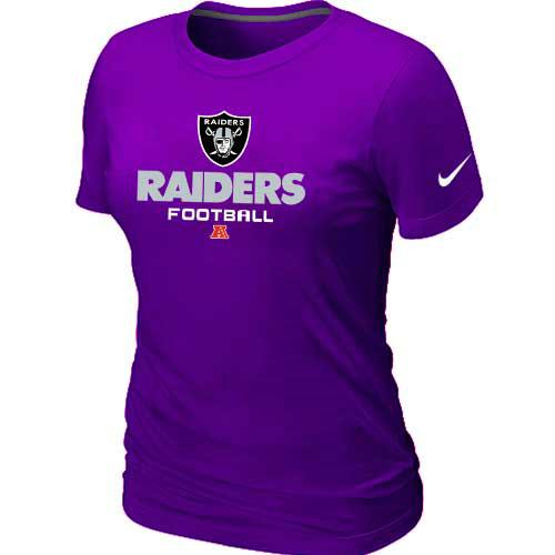 Cheap Women Nike Oakland Raiders Purple Critical Victory NFL Football T-Shirt