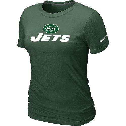 Cheap Women Nike New York Jets Authentic Logo - Team Green NFL Football T-Shirt