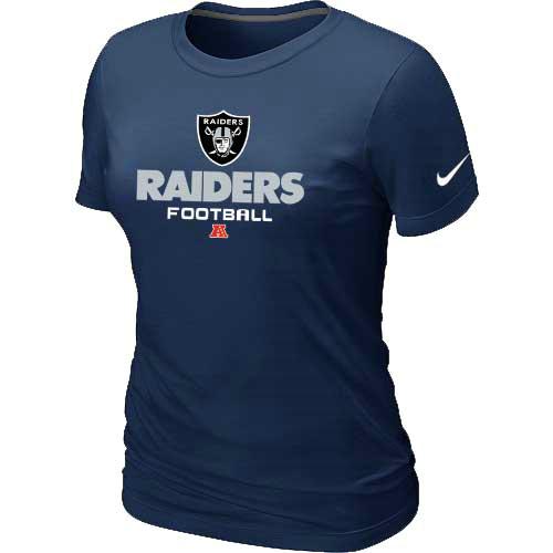 Cheap Women Nike Oakland Raiders D.Blue Critical Victory NFL Football T-Shirt