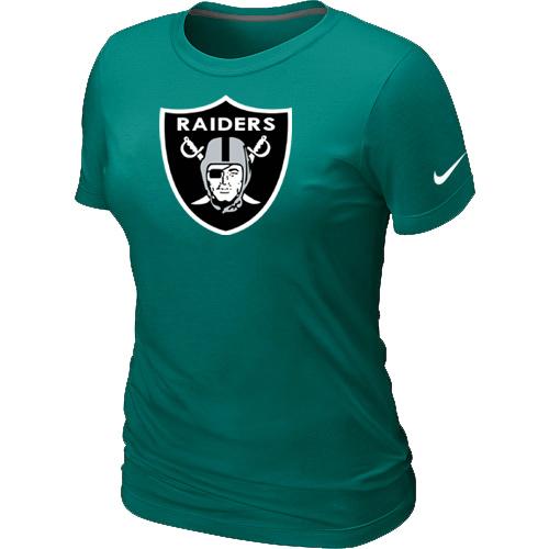 Cheap Women Nike Oakland Raiders L.Green Logo NFL Football T-Shirt