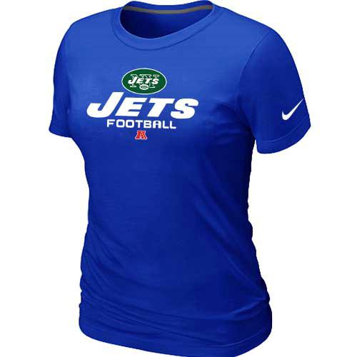 Cheap Women Nike New York Jets Blue Critical Victory NFL Football T-Shirt