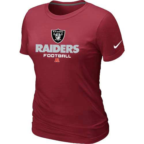 Cheap Women Nike Oakland Raiders Red Critical Victory NFL Football T-Shirt