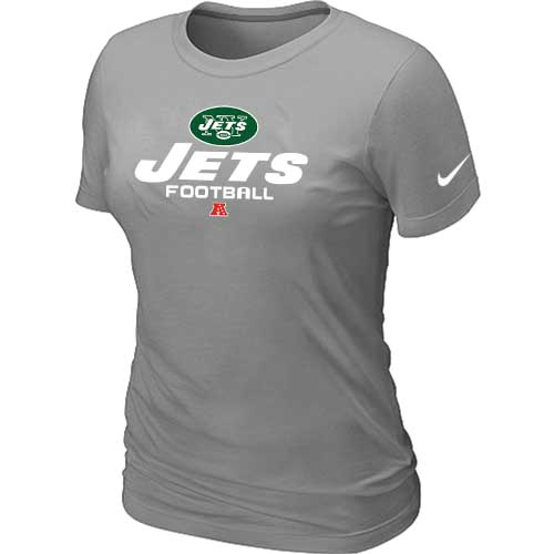 Cheap Women Nike New York Jets L.Grey Critical Victory NFL Football T-Shirt
