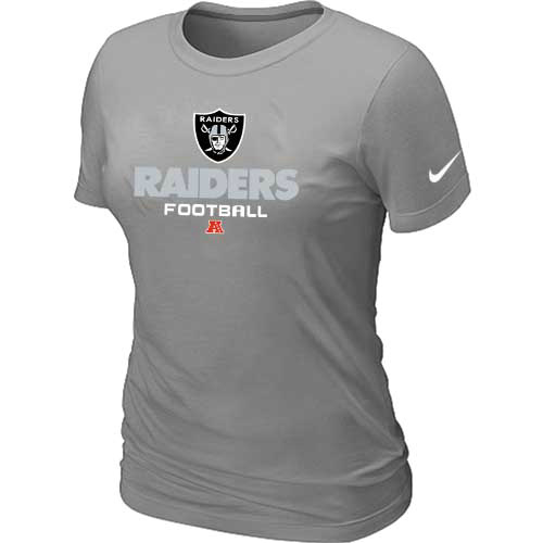 Cheap Women Nike Oakland Raiders L.Grey Critical Victory NFL Football T-Shirt