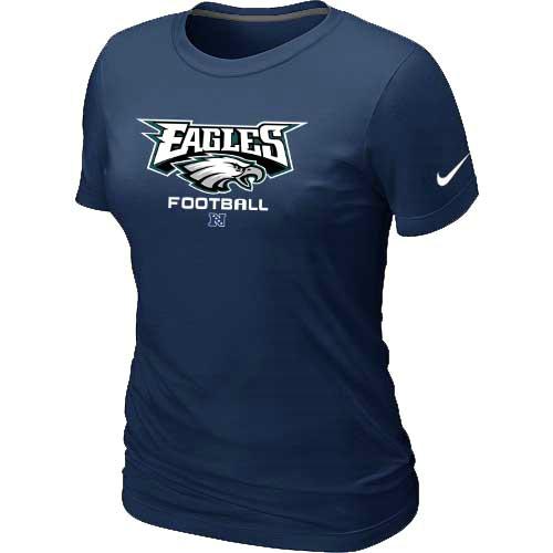 Cheap Women Nike Philadelphia Eagles D.Blue Critical Victory NFL Football T-Shirt
