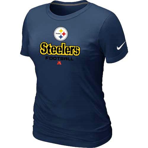 Cheap Women Nike Pittsburgh Steelers D.Blue Critical Victory NFL Football T-Shirt