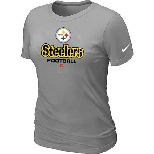 Cheap Women Nike Pittsburgh Steelers L.Grey Critical Victory NFL Football T-Shirt