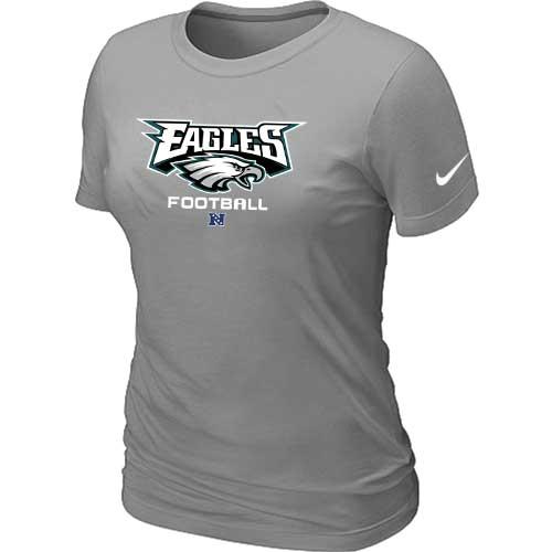 Cheap Women Nike Philadelphia Eagles L.Grey Critical Victory NFL Football T-Shirt