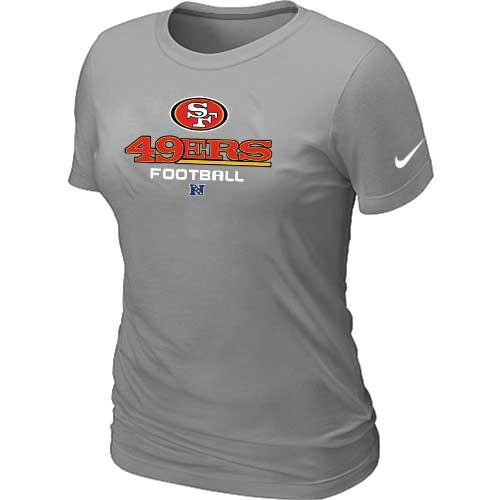 Cheap Women Nike San Francisco 49ers L.Grey Critical Victory NFL Football T-Shirt