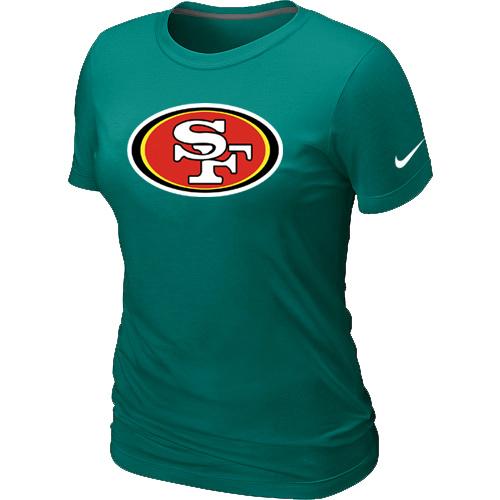 Cheap Women Nike San Francisco 49ers L.Green Logo NFL Football T-Shirt