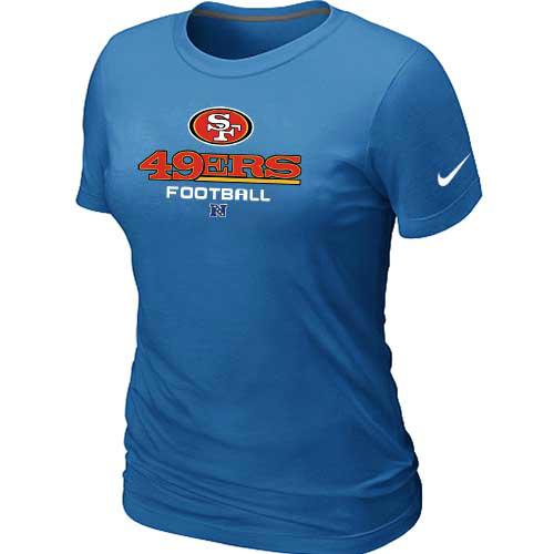 Cheap Women Nike San Francisco 49ers L.blue Critical Victory NFL Football T-Shirt