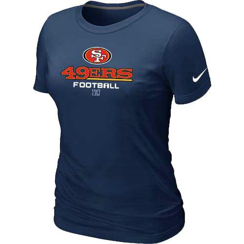 Cheap Women Nike San Francisco 49ers D.Blue Critical Victory NFL Football T-Shirt