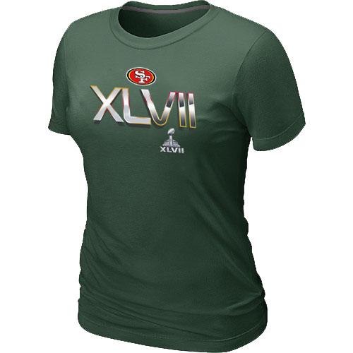 Cheap Women Nike San Francisco 49ers Super Bowl XLVII On Our Way D.Green NFL Football T-Shirt