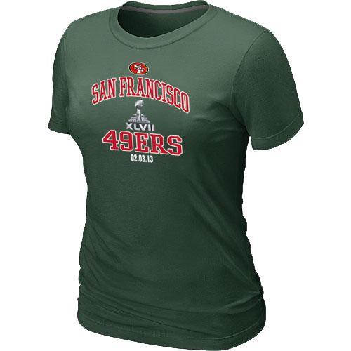 Cheap Women Nike San Francisco 49ers Super Bowl XLVII Heart & Soul D.Green NFL Football T-Shirt