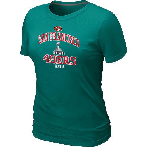 Cheap Women Nike San Francisco 49ers Super Bowl XLVII Heart & Soul L.Green NFL Football T-Shirt