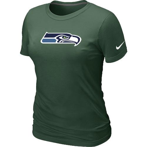 Cheap Women Nike Seattle Seahawks D.Green Logo NFL Football T-Shirt