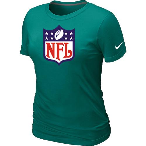 Cheap Women Nike Shield L.Green Logo NFL Football T-Shirt
