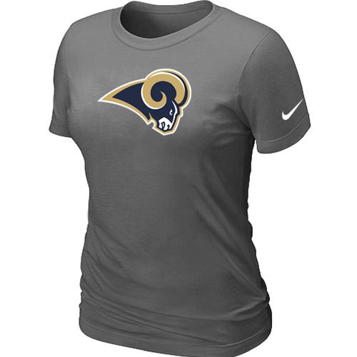 Cheap Women Nike St.Louis Rams D.Grey Logo NFL Football T-Shirt