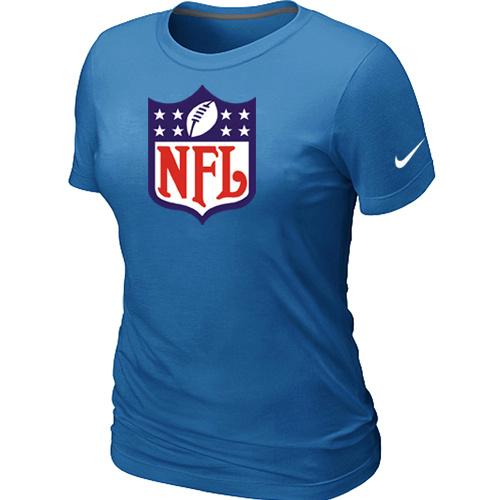 Cheap Women Nike Shield L.blue Logo NFL Football T-Shirt