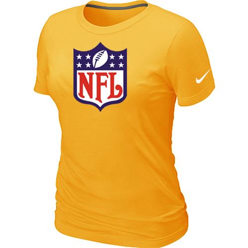 Cheap Women Nike Shield Yellow Logo NFL Football T-Shirt