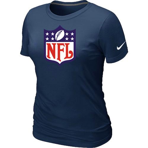 Cheap Women Nike Shield D.Blue Logo NFL Football T-Shirt