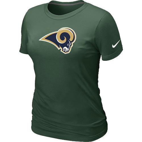 Cheap Women Nike St.Louis Rams D.Green Logo NFL Football T-Shirt