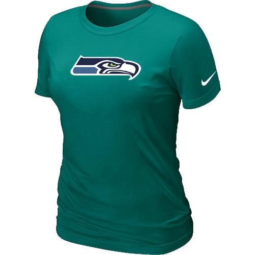 Cheap Women Nike Seattle Seahawks L.Green Logo NFL Football T-Shirt