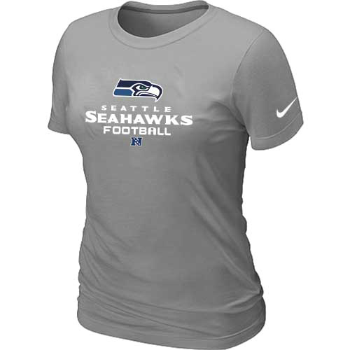 Cheap Women Nike Seattle Seahawks L.Grey Critical Victory NFL Football T-Shirt