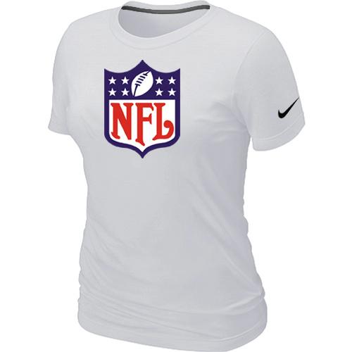 Cheap Women Nike Shield White Logo NFL Football T-Shirt