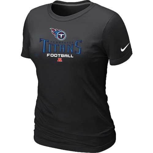 Cheap Women Nike Tennessee Titans Black Critical Victory NFL Football T-Shirt