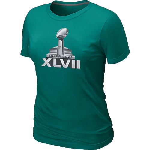 Cheap Women Nike Super Bowl XLVII Logo L.Green NFL Football T-Shirt