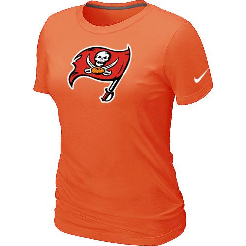 Cheap Women Nike Tampa Bay Buccaneers Orange Logo NFL Football T-Shirt