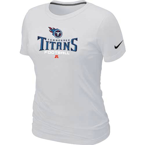 Cheap Women Nike Tennessee Titans White Critical Victory NFL Football T-Shirt