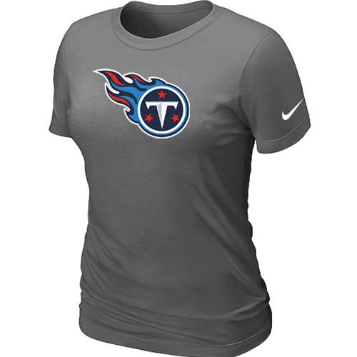 Cheap Women Nike Tennessee Titans D.Grey Logo NFL Football T-Shirt