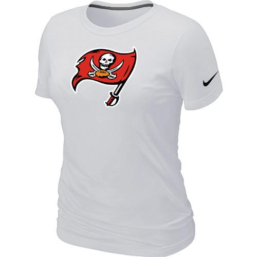 Cheap Women Nike Tampa Bay Buccaneers White Logo NFL Football T-Shirt