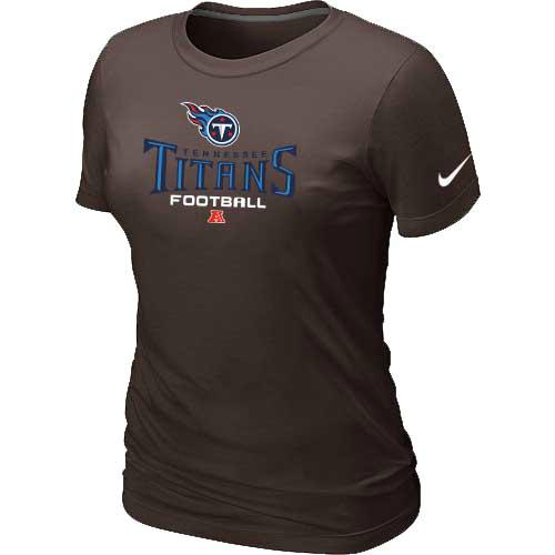 Cheap Women Nike Tennessee Titans Brown Critical Victory NFL Football T-Shirt