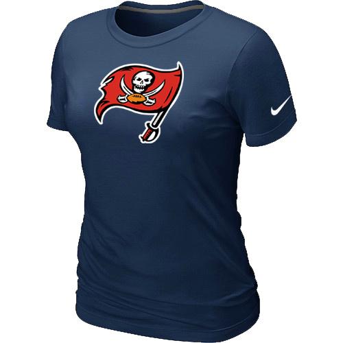 Cheap Women Nike Tampa Bay Buccaneers D.Blue Logo NFL Football T-Shirt