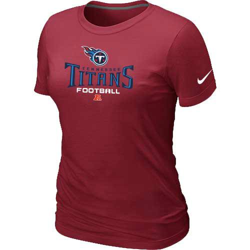 Cheap Women Nike Tennessee Titans Red Critical Victory NFL Football T-Shirt