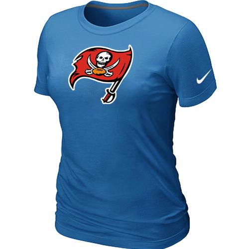 Cheap Women Nike Tampa Bay Buccaneers L.blue Logo NFL Football T-Shirt